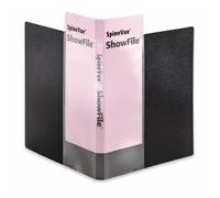 Cardinal Spine Vue ShowFile Black Letter Size 24 Pockets 1 per Box (51232)