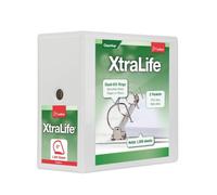 Cardinal® XtraLife ClearVue - Carpeta de anillas en D con cierre antiadherente, anillas de 6 pulgadas, 55% recicladas, color blanco