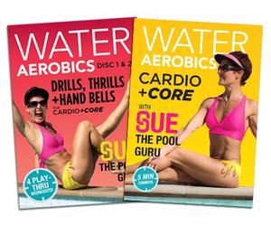 Cardio +Core VALUE-Pak THREE Dvd Disc Set: Water Aerobics w Sue, the Pool Guru