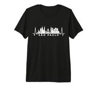 Cardiogram Skyline Brasil-Brazil Sao-Paulo Camiseta Premium