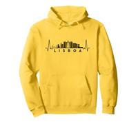 Cardiogram Skyline Portugal-Lisboa-Lisbon Sudadera con Capucha