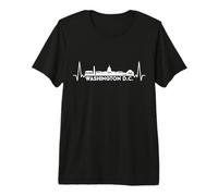 Cardiogram Skyline USA Washington D.C. Camiseta Premium