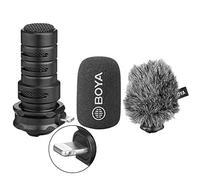 Cardioid Micrófono con conector Lightning Vlog, BOYA BYDM200 Digital Stereo XY MFI Lightning Mic con excelente sonido para iPhone X 8 7 7 Plus iPad iPod Touch iOS Grabación YouTube Video Vblog