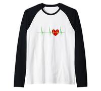 Cardiólogo Cardiología Corazón ECG Latido del corazón Cirugía de Pulso MD Camiseta Manga Raglan