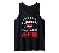 Cardiólogo Divertido Diciendo Que no mientas, detectan la Fiebre afib Camiseta sin Mangas
