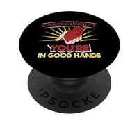 Cardiólogo Salvavidas Manos Médico Cita PopSockets PopGrip Adhesivo