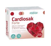 Cardiosak Forte SAKAI | Ajo Negro ABG10+® 250 mg con Vitaminas B6, B12, E, Zinc y Ácido Fólico | Apoyo al Colesterol y Bienestar Cardiovascular | 30 Cápsulas