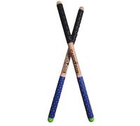 Cardiostix Baquetas básicas de 4.5 onzas por juego (1 par de color elegido) de madera de nogal americano con empuñaduras negras | Para batería, fitness, clase aeróbica, ejercicios (rosa claro)