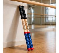 CardioStix Baquetas cardiovasculares de 8.5 onzas por juego (solo 1 par de palos) con doble agarre de madera de nogal americano de primera calidad (patriótica) - 1 par de palos solamente/sin bolsa