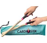 CardioStix - Baquetas de cardio de madera de nogal americano de alta calidad para batería, fitness, clase aeróbica, ejercicios y entrenamientos, antideslizantes, calidad de 8 onzas