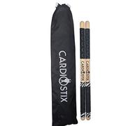 CardioStix - Baquetas de madera de nogal americano de doble agarre con mayor peso de 8.5 onzas, para batería, fitness, clases aeróbicas, ejercicios y entrenamientos
