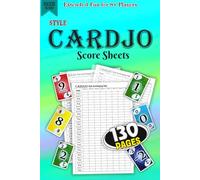 Cardjo Style Score Sheets 6 X 9 Inches: 130 Pages with 8 Player Score Pads for Scorekeeping | Sky Style Score Pads for Family Game Nights