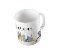 cardMagic Taza con código QR - Recuerdo Barcelona. Puedes añadirle al Instante un vídeo o hasta 10 imágenes.