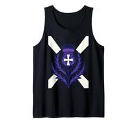 Cardo estilizado St Andrews Cross y Saltire Camiseta sin Mangas