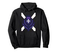 Cardo estilizado St Andrews Cross y Saltire Sudadera con Capucha