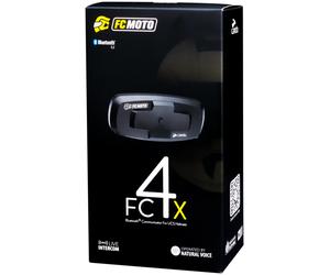 Cardo FC4X (UCS) FC-Moto Edition Bluetooth Sistema de comunicación Single Pack, negro para Hombres