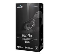 Cardo HJC-4X: Conectividad Bluetooth® Premium con Potente Sonido JBL. Cascos HJC compatibles: RPHA (31, 60, 71, 71c, 91, 91c), i (71, 91), f (31, 71, 71c).