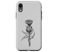 Cardo Ilustración Flor Silvestre Jardín Flor Dibujo Carcasa para iPhone XR