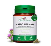 Cardo Mariano 200 Cápsulas (75% de Silimarina) de Dieti Natura - Cardio Mariano Cápsulas para Detox Depurativo Hígado y Colon - Favorece el Sistema Digestivo, Sin OMG