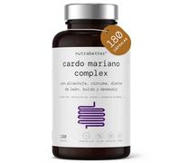 Cardo Mariano 500 mg con Alcachofa, Cúrcuma, Diente de león, Boldo y Desmodium | 80% Silimarina | 180 cápsulas veganas | Detox hígado y Mejora Digestión | nutrabetter®