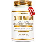 Cardo mariano alcachofa y diente de leon 3056 mg/día | 120 Cardo mariano capsulas con 80% Silimarina | Detox adelgazante potente | detox higado graso |alcachofa 800mg| diente de leon 800mg| Curcuma
