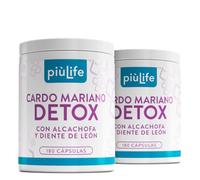 Cardo Mariano Alcachofa y Diente De Leon PiùLife, 360 Cápsulas | 2 al Día, 500 mg de Extracto de Milk Thistle Titulado al 80% Silimarina, con Zinc, Suplemento Detox Hígado e Intestino