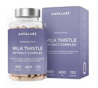 Cardo Mariano Capsulas (80% de Silimarina) con Extracto de Alcachofa, Diente de León, Desmodium y Colina - 120 Milk Thistle Suplementos para Detox Higado