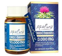 Cardo Mariano Estado Puro 10000 mg | Extracto de Semillas Concentrado 25:1 con 80% Silimarina y Colina | Apoyo para el Hígado, Limpieza y Detox | 40 Cápsulas de Tongil (Paquete de 1)
