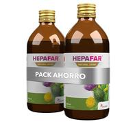 Cardo Mariano, Te Verde, Alcachofa, Diente de Leon y Manganeso - 2 x 500 ml para 40 Días - Apoyo Hepatico - Hepafar Drink Sensilab