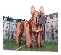 Cardología - Tarjeta emergente de bulldog francés | Tarjeta de cumpleaños de perro 3D, tarjetas del Día del Padre, tarjetas del Día de la Madre, regalos para amantes de los perros | Hecho a mano