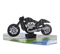 Cardology Tarjeta emergente de moto | Tarjeta de moto 3D inspirada en Harley Davidson, tarjeta de cumpleaños para él, tarjetas del día del padre 15cm x 20cm