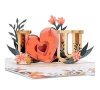 Cardology Tarjetas del Día de la Madre, Tarjetas del Día de San Valentín o Tarjeta de Aniversario | Hecho a mano Te quiero 15cm x 20cm