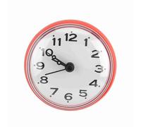 cardyven Reloj de Ducha de baño, Reloj de Pared de Ducha a Prueba de Agua con Ventosa (Roja)