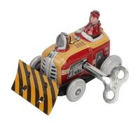 cardyven Vintage Wind Up Pushdozer Toy,Iron Small Pushdozer Nostalgic Toy Tin,Retro Wind Up Nostalgic Creative Props Collectible Home Decoration