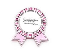 Care And Tact Give You Balance Life Quotes - Broche con texto en inglés "Give You Balance Life", color rosa, Medium, Metal