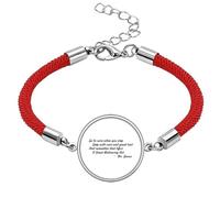 Care and Tact Give You Balance Life Quotes Lucky Red String Pulsera de cuerda hecha a mano
