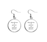 Care And Tact Give You Balance Life Quotes - Pendientes colgantes de plata para mujer, Metal Plata