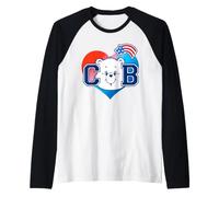 Care Bears 4th of July CB Big Heart Camiseta Manga Raglan