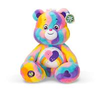 Basic Fun Care Bears Jumbo Plush Friends Forever Bear de 60 cm - Materiales respetuosos con el medio ambiente, suaves y duraderos, diseño de rayas vivo, insignia única para el vientre, perfecto para