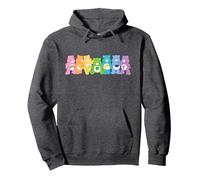 Care Bears Bear Spectrum Line Up Sudadera con Capucha, Unisex para Adultos, Jaspeado Oscuro, M
