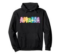 Care Bears Bear Spectrum Line Up Sudadera con Capucha, Unisex para Adultos, Negro, L