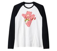 Care Bears Beary Christmas Cheer Bear Happy Greetings Camiseta Manga Raglan