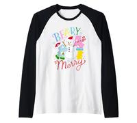 Care Bears Beary Merry Snowman Christmas Camiseta Manga Raglan