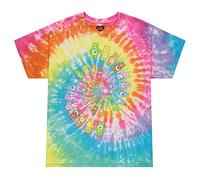 Care Bears Camisa de remolino para hombre, ropa clásica para hombre, camiseta de teñido anudado de Cheer Friend Funshine, Tinte de remolino arcoíris, Large