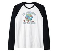 Care Bears Christmas I'm Just Here For The Food Bedtime Bear Camiseta Manga Raglan