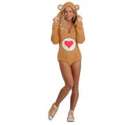 Care Bears - Disfraz de oso tierno para mujer, con capucha y forro polar Sherpa para Halloween, con licencia oficial, Marrón, L