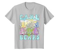 Care Bears Garden Festival Camiseta, Niños, Plata, 12 años