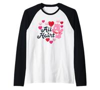Care Bears Love A Lot Bear All Heart Valentine Camiseta Manga Raglan
