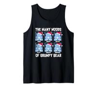 Care Bears Moods of Grumpy Bear Santa Hat Christmas Camiseta sin Mangas