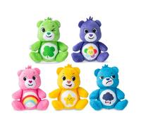 Care Bears Paquete de 5 Peluches, Oso Feliz Cheer, Oso Laugh-A-Lot, Oso de la Buena Suerte, Oso Gruñón y Oso de la Armonía, Peluches coleccionables adorables, Peluches para niños y niñas de 4 años +